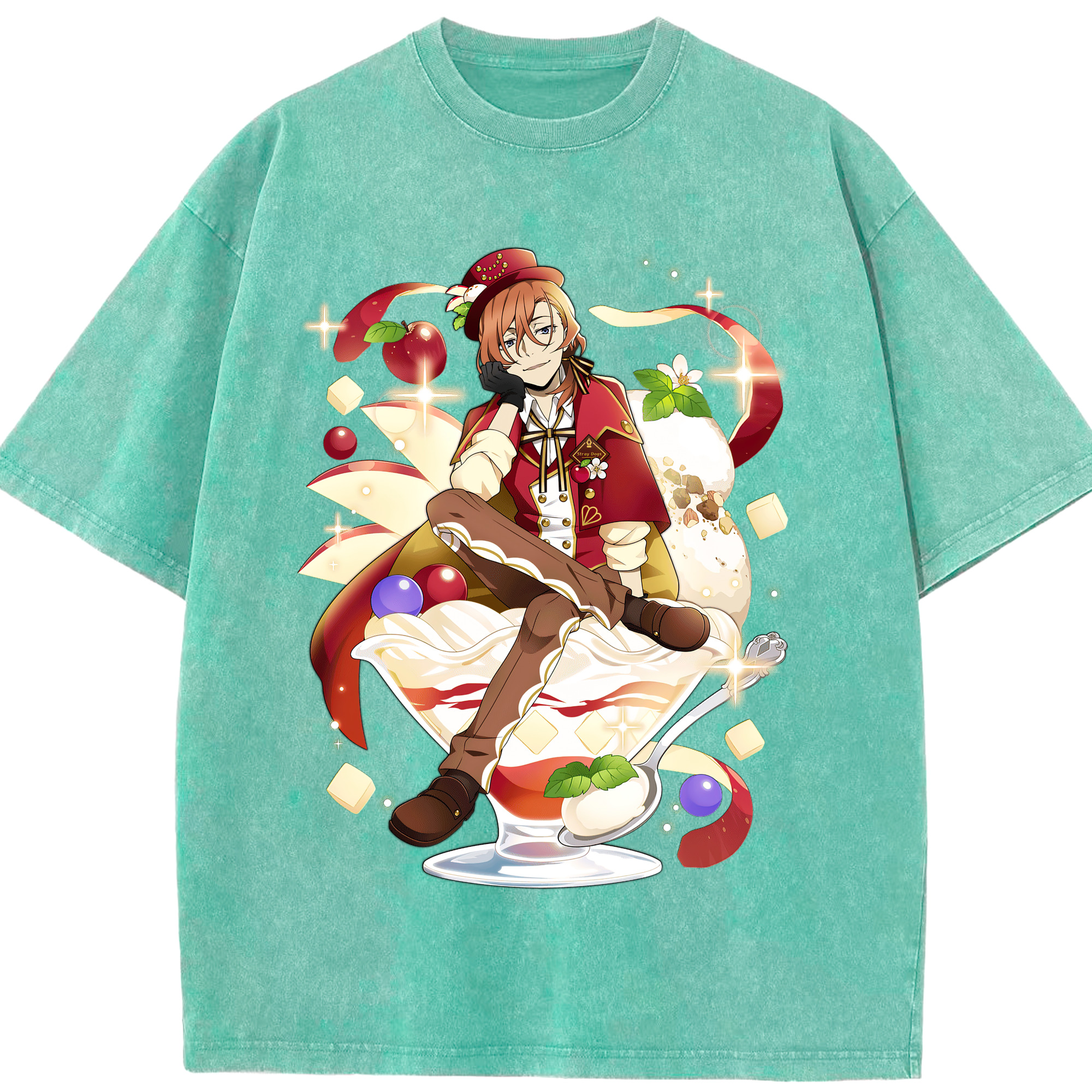 （画像用） 文豪ストレイドッグス Bungo Stray Dogs 綿100% ヴィンテージ風 半袖Tシャツ（フロントプリント）